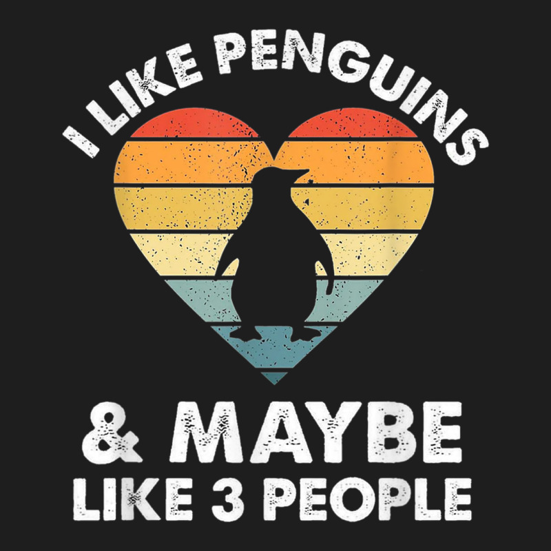 I Like Penguins And 3 People Vintage Classic Tee by linhVisuals | Teevron