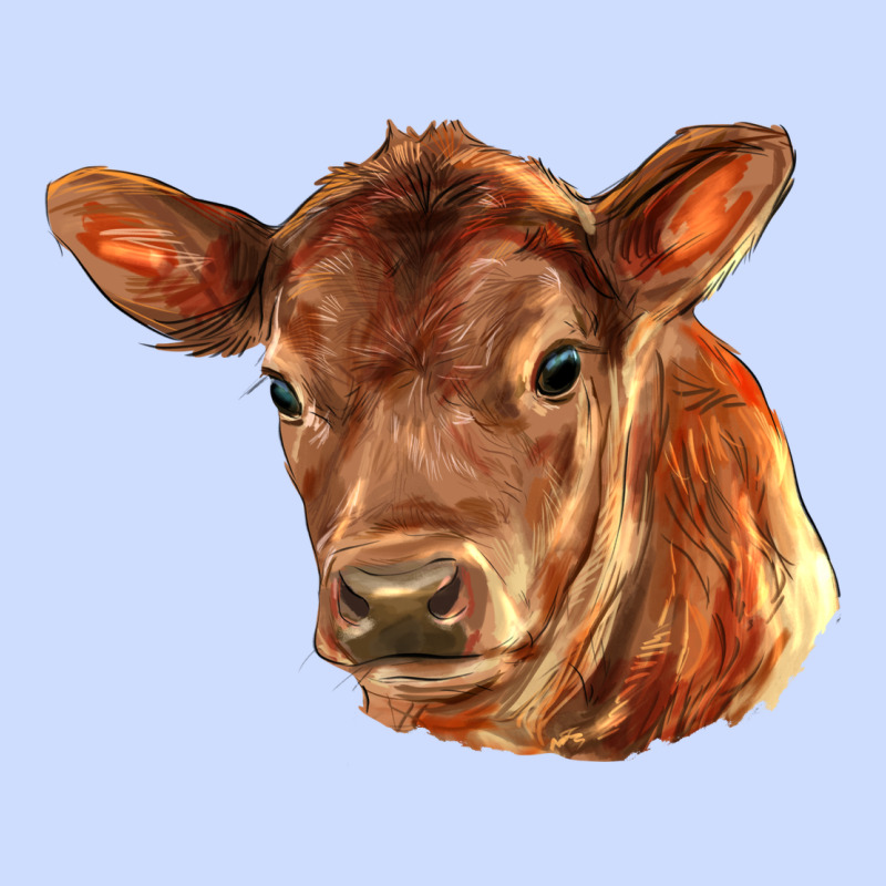 Red Angus Calf Face Urban Heavy Tee by LillyAllenDesigns | Teevron