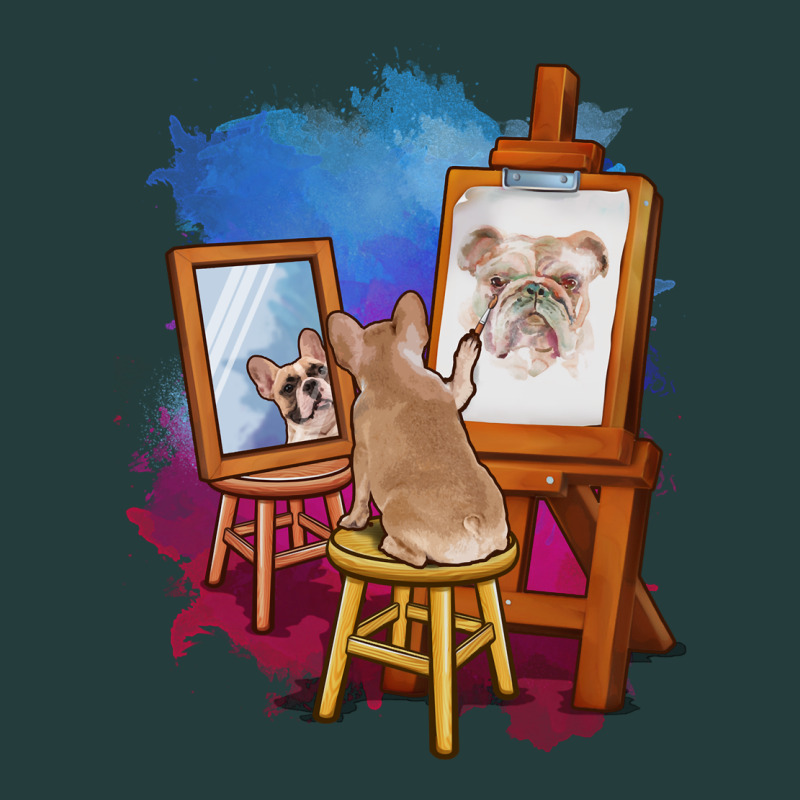 French Bulldog Painting Bulldog Artist Art Animals Graphic Long Sleeve Classic Tee by linhVisuals | Teevron
