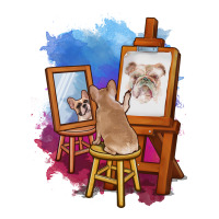 french bulldog painting bulldog artist art animals graphic long sleeve | Teevron