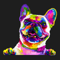 Frenchie French Bulldog Pop Art Portrait Bouledogue T Shirt Classic Tee | Teevron