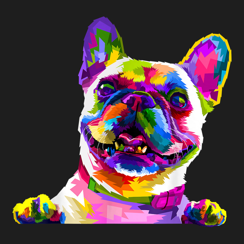 Frenchie French Bulldog Pop Art Portrait Bouledogue T Shirt Classic Tee by linhVisuals | Teevron