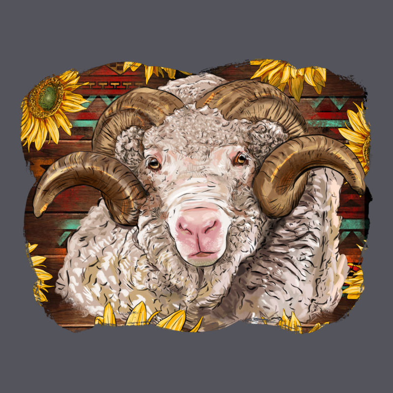 Merino Ram With Sunflowers Vintage Hoodie by BarkalooDesign | Teevron