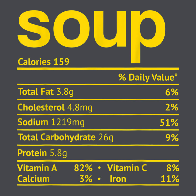 Soup Nutrition Facts Funny Thanksgiving Christmas Food Classic Tee by linhVisuals | Teevron