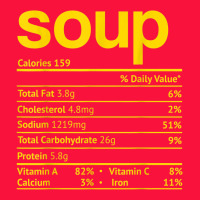 Soup Nutrition Facts Funny Thanksgiving Christmas Food Classic Tee | Teevron