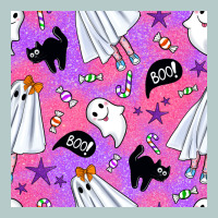 Cute Ghost Halloween Seamless Pattern Heavy Core Tee | Teevron