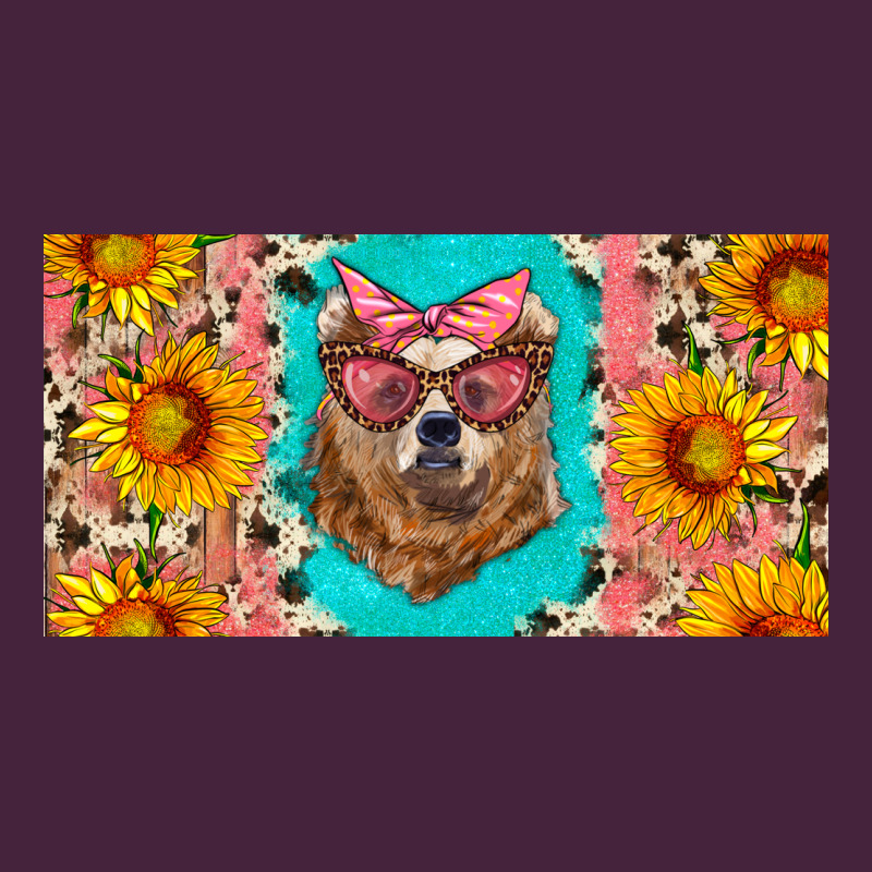 Mama Bear With Sunflowers And Glasses License Plate Long Sleeve Tee by Artiststas | Teevron