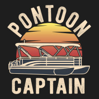 Retro Pontoon Captain Of The Boat Funny River Cruising Gift For Pontoo Classic Tee | Teevron