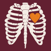 Skeleton Rib Case Orange Pumpkin Heart Vintage Halloween Anatomy Costu Classic Tee | Teevron