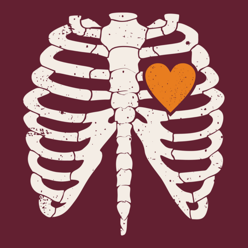Skeleton Rib Case Orange Pumpkin Heart Vintage Halloween Anatomy Costu Classic Tee by linhVisuals | Teevron