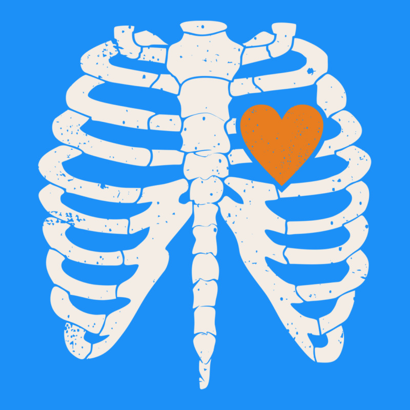 Skeleton Rib Case Orange Pumpkin Heart Vintage Halloween Anatomy Costu Classic Tee by linhVisuals | Teevron