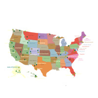 us national parks map colorful with all 59 national parks | Teevron