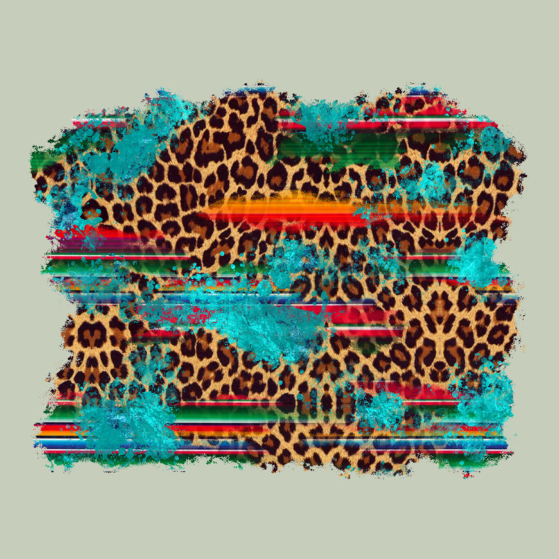 Western Serape Leopard Turquoise  Background Long Sleeve Tee by Artiststas | Teevron