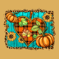 Fall Pumpkins And Sunflowers Heart Premium Hoodie | Teevron