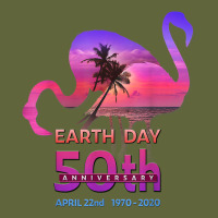 Earth Day 50th Anniversary Pink Flamingos Sunset Silhouette Classic Tee | Teevron