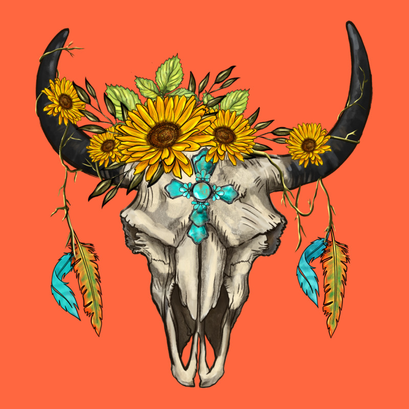 Bull Skull Western Premium Hoodie by BarkalooDesign | Teevron