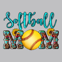Western Leopard  Sunflowers Glitter Mom Softball Long Sleeve Tee | Teevron