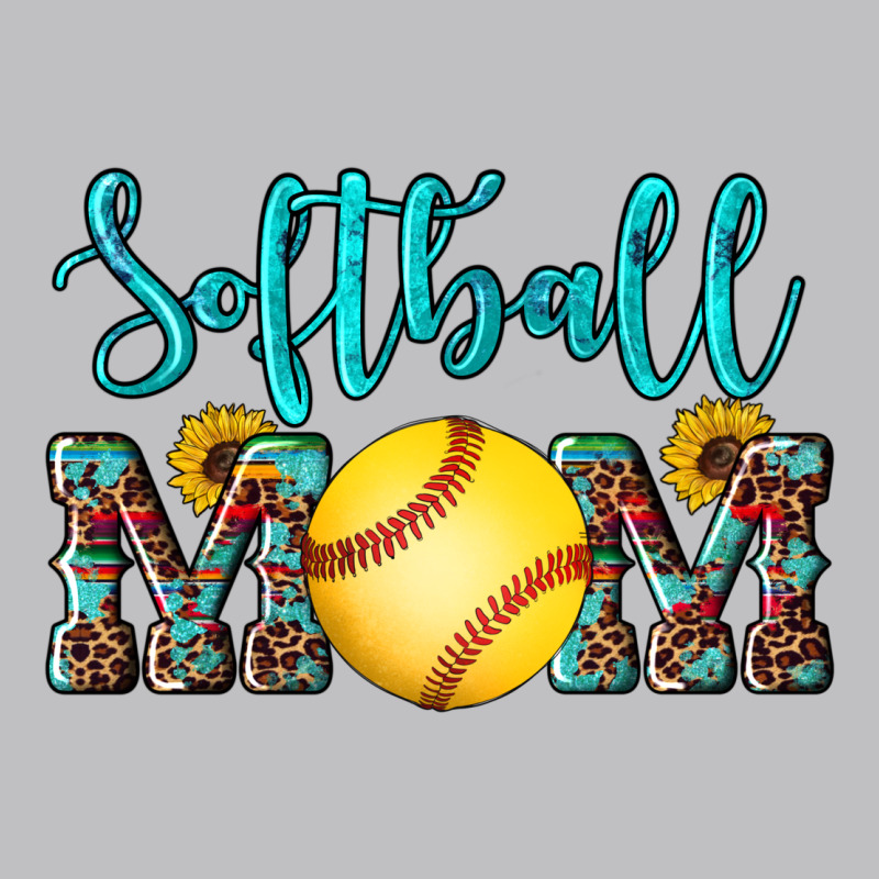 Western Leopard  Sunflowers Glitter Mom Softball Long Sleeve Tee by Artiststas | Teevron