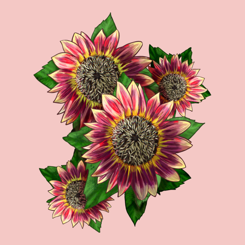 4 Crimson Blaze Sunflower Urban Heavy Tee by LillyAllenDesigns | Teevron