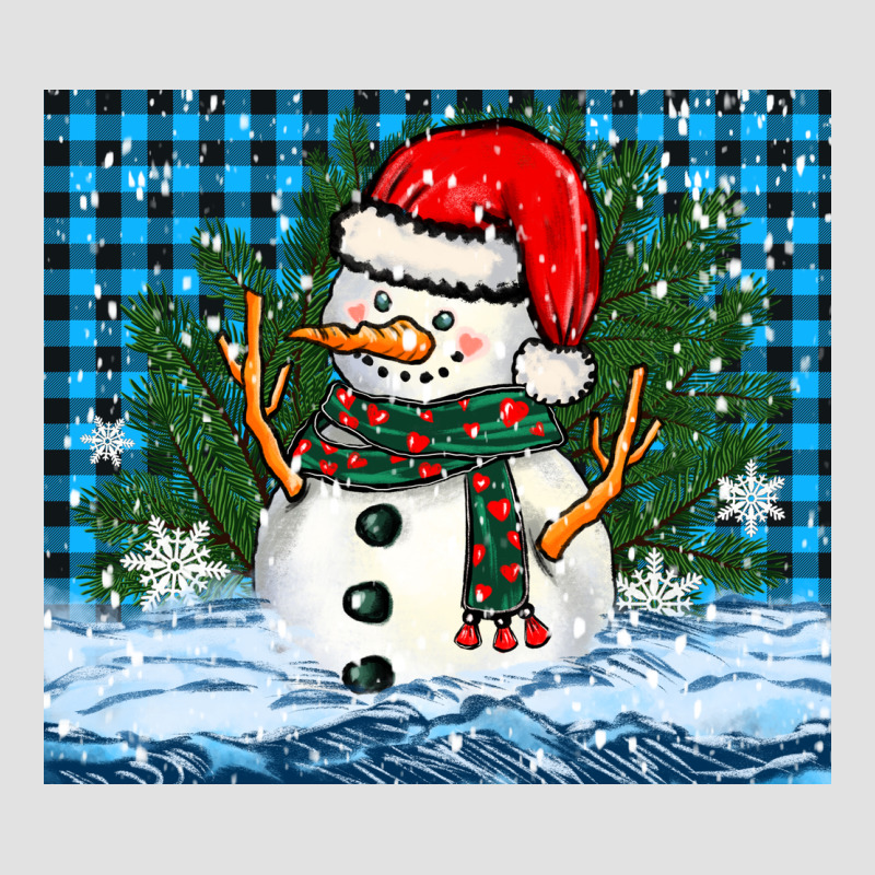 Snowy Christmas Snowman Premium Hoodie by BarkalooDesign | Teevron