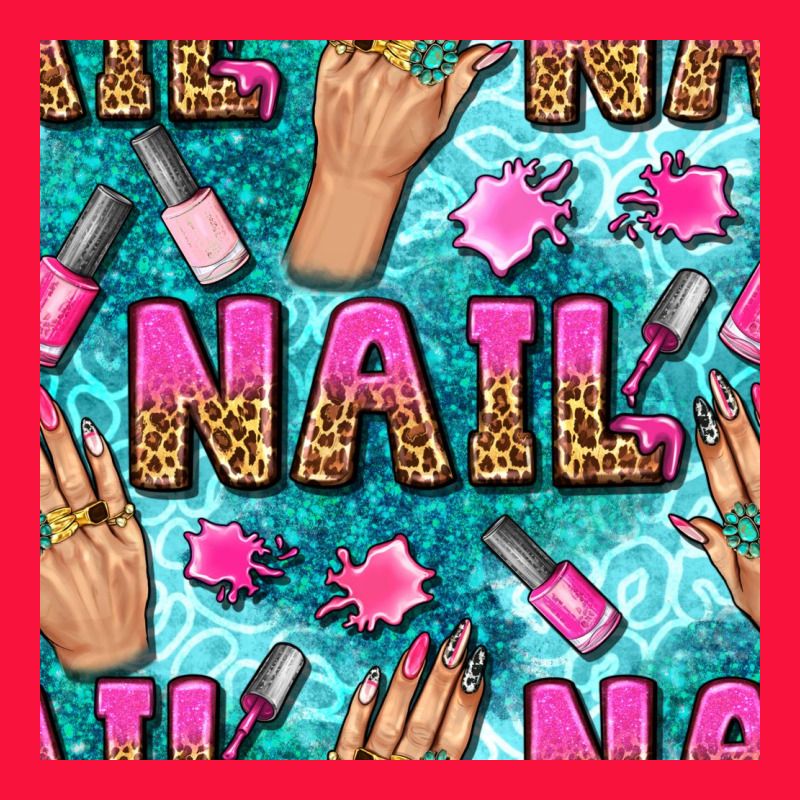 Nail Art Hands And Polish With Turquoise Leopard And Glitter Seamless  Classic Tee by BundleAndBundleShop | Teevron