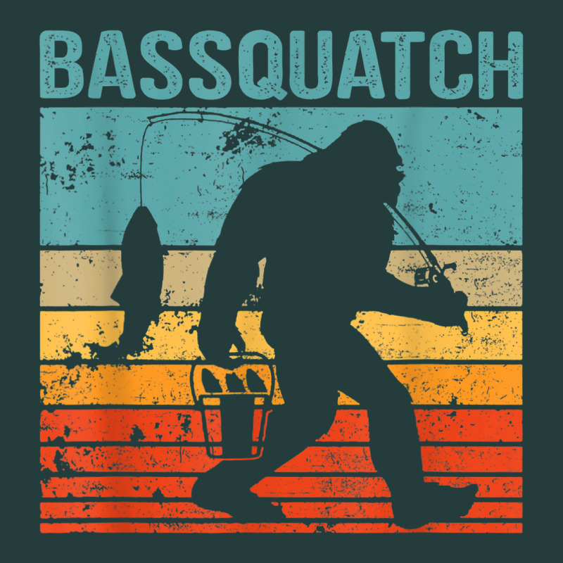 Bassquatch! Funny Bigfoot Fishing Outdoor Retro Classic Tee by linhVisuals | Teevron