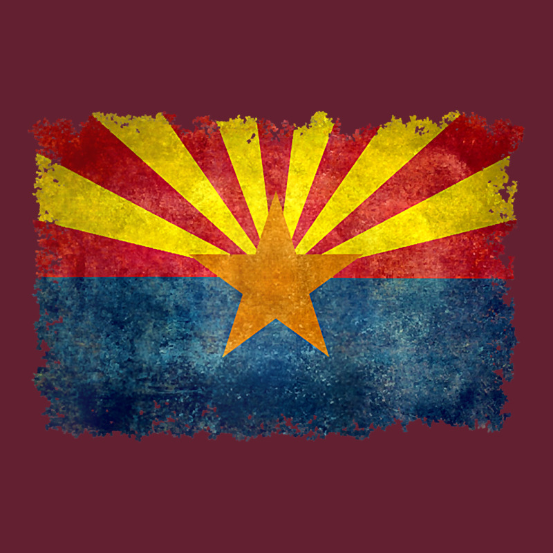 Arizona Flag In Grungy Style Raglan Baseball Tee Classic Tee by linhVisuals | Teevron