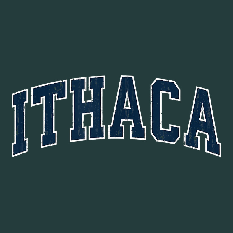 Ithaca New York Ny Vintage Sports Design Navy Design T Shirt Classic Tee by linhVisuals | Teevron