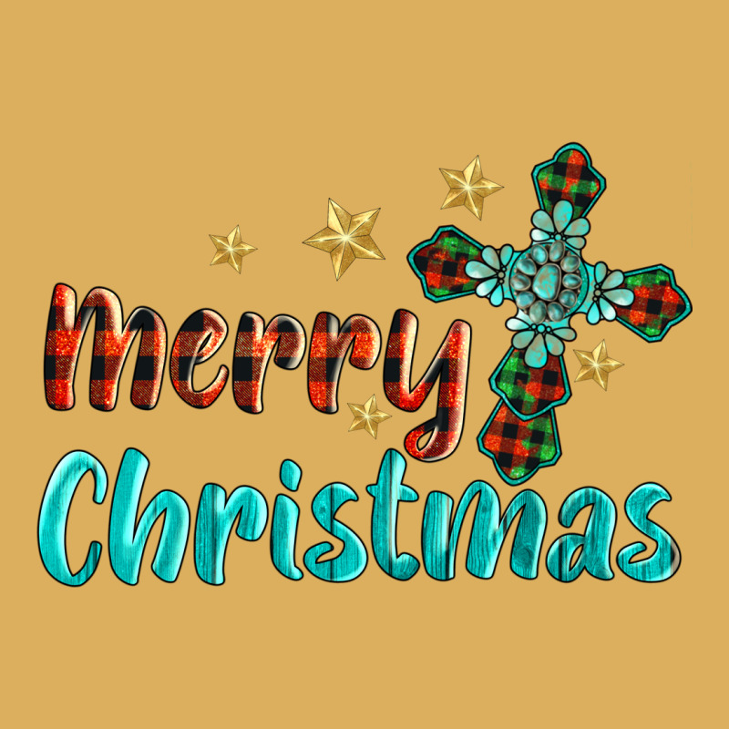 Merry Christmas Turquoise Gemstones Cross Premium Hoodie by BarkalooDesign | Teevron