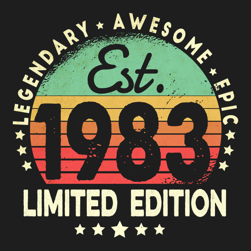 Est. 1983 Vintage 1983 Limited Edition 39th Birthday Retro Pullover Ho Classic Tee by linhVisuals | Teevron