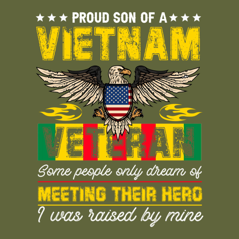 Proud Vietnam Veteran Son Gifts Raised By My Hero Veteran Day Classic Tee by linhVisuals | Teevron