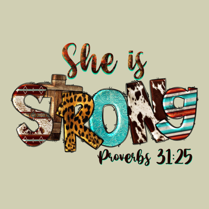 She Is Strong Proverbs 31 25 Heavy Core Tee by FaDigitalArtStudio | Teevron
