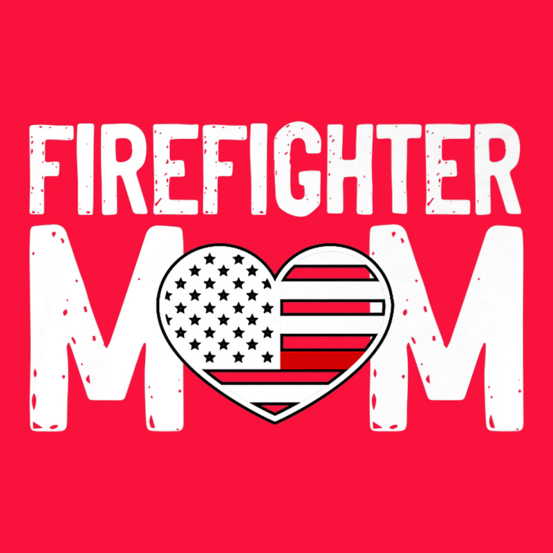 Female Firefighter Mom Thin Red Line Flag Firefighting Premium Classic Tee by linhVisuals | Teevron