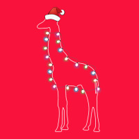 Santa Giraffe Christmas Color Led Classic Tee | Teevron