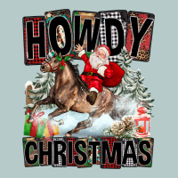 Howdy Christmas Rodeo Santa Heavy Core Tee | Teevron