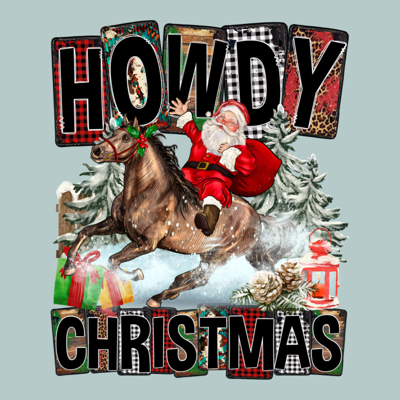 Howdy Christmas Rodeo Santa Heavy Core Tee by FaDigitalArtStudio | Teevron