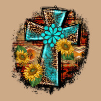 Western Turquoise's Leopard Cross  Wooden Aztek Sunflowers Background Vintage Hoodie | Teevron