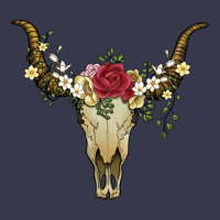 Bull Skull With Rose And Flowers Long Sleeve Tee | Teevron