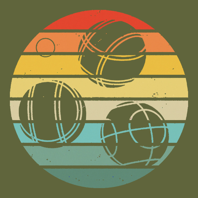 Bocce Ball T  Shirt Bocce Ball Silhouette On A Distressed Retro Sunset Classic Tee by linhVisuals | Teevron