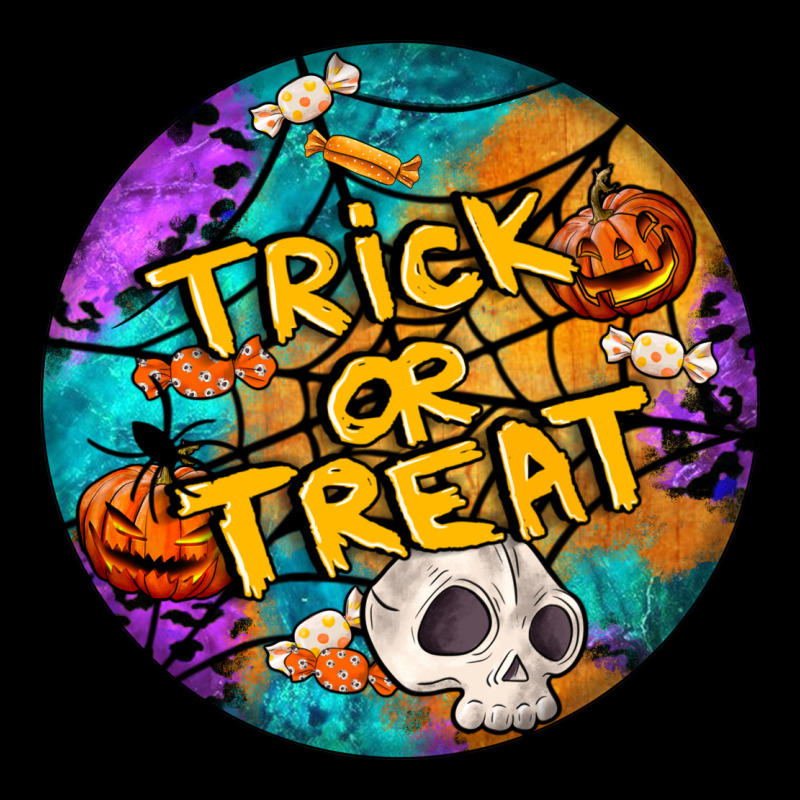 Trick Or Treat Hallowen Round Premium Tee by LillyAllenDesigns | Teevron