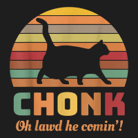 Chonk Cat Scale Meme Retro Oh Lawd He Comin' Memes T Shirt Classic Tee | Teevron