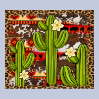 Aztec Cowhide Cactus Background Long Sleeve Tee | Teevron