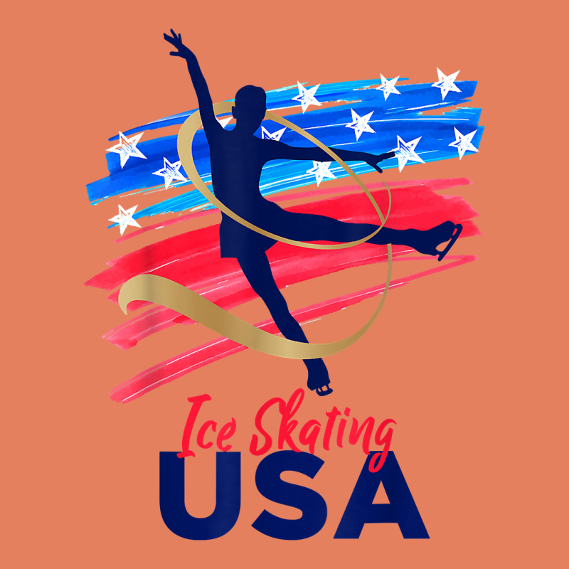Ice Skating Dance Support The Team Tshirt Usa Flag T Shirt Classic Tee by linhVisuals | Teevron