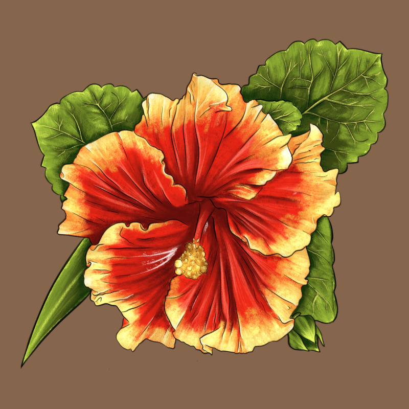 Hawaiian Hibiscus Flower Illustrations Premium Tee by LillyAllenDesigns | Teevron