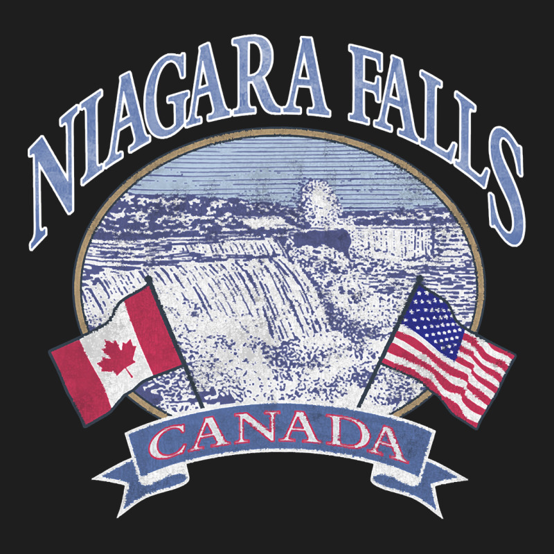 Americana Niagara Falls Scene Canada America Flags Sweatshirt Classic Tee by linhVisuals | Teevron