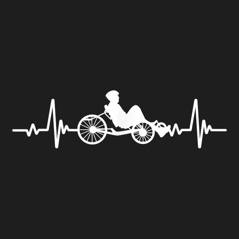 Great Recumbent Bike Heartbeat Design Cycling T Shirt Classic Tee by linhVisuals | Teevron