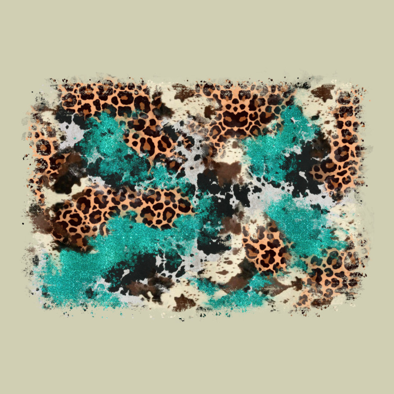 Cowhide Turquoise Glitter Heavy Core Tee by FaDigitalArtStudio | Teevron
