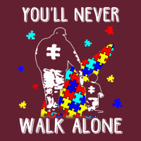 Autism Dad You Will Never Walk Alone Support Autism Son T Shirt Classic Tee | Teevron