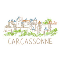 carcassonne france unique hand drawn art gift men women t shirt | Teevron