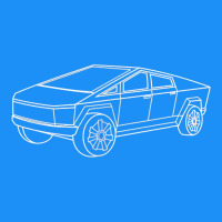 Cybertrucks Line Art Pocket Futuristic Ev Truck Cyber Design T Shirt Classic Tee | Teevron